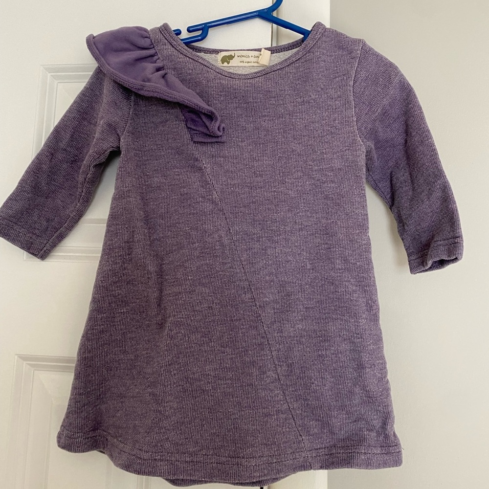 Monica and Andy purple toddler dress, size 6-12 months